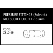 Marley Solvent (RRJ) Socket Coupler 65mm - Z810.65